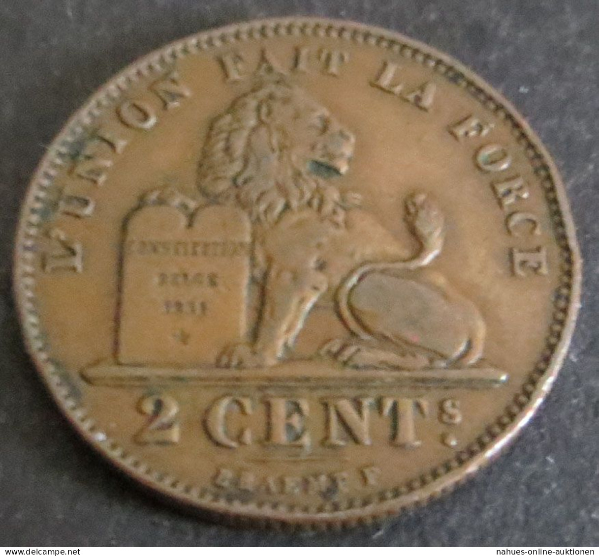 Münze Belgien Belgium 2 Centimes 1912 Sehr Schön VF - Andere & Zonder Classificatie