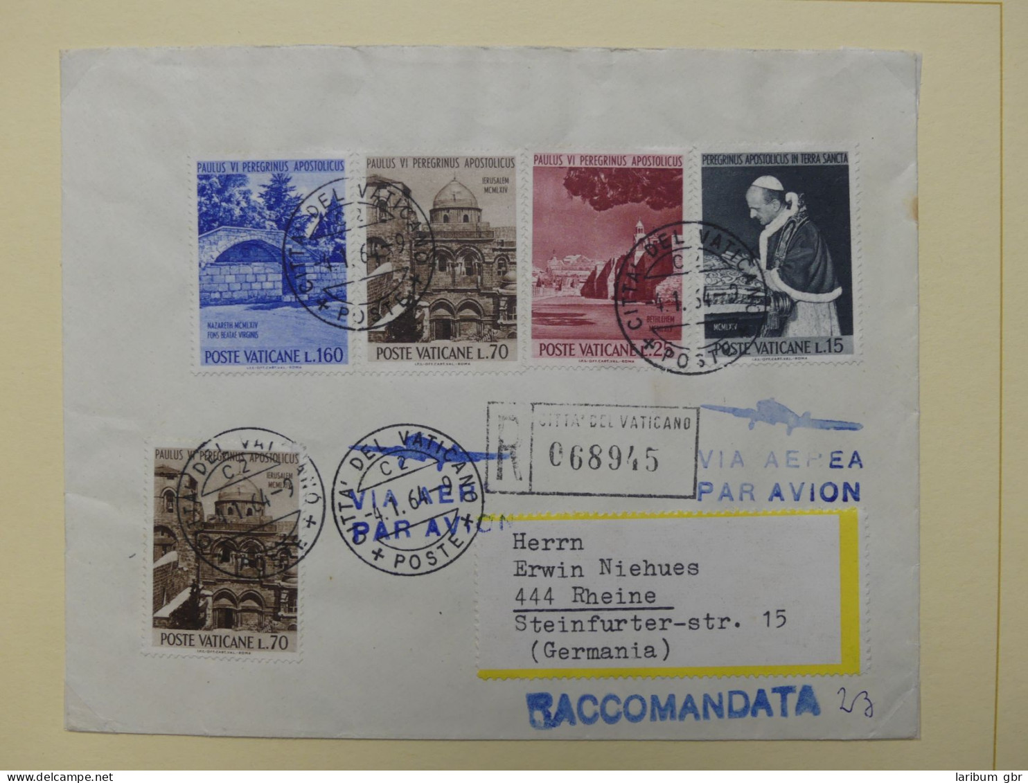 Vatikan 1963-1973 Gestempelt Besammelt Mit Briefen Im Binder #LY999 - Other & Unclassified