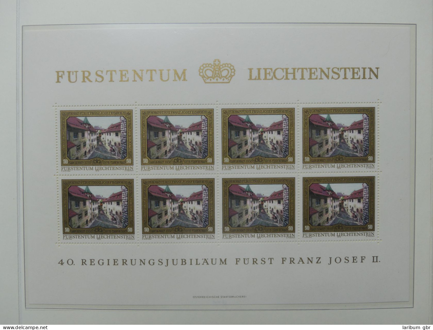 Liechtenstein große postfrisch Sammlung Kleinbögen im Borek Vordruck #LY974