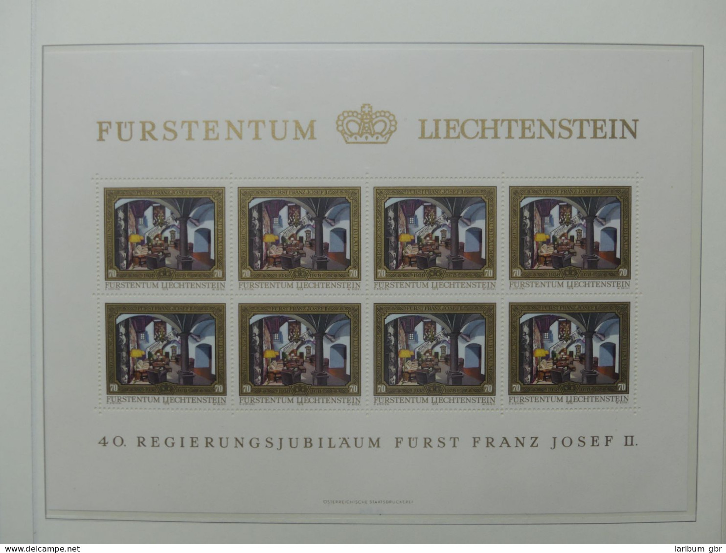 Liechtenstein große postfrisch Sammlung Kleinbögen im Borek Vordruck #LY974