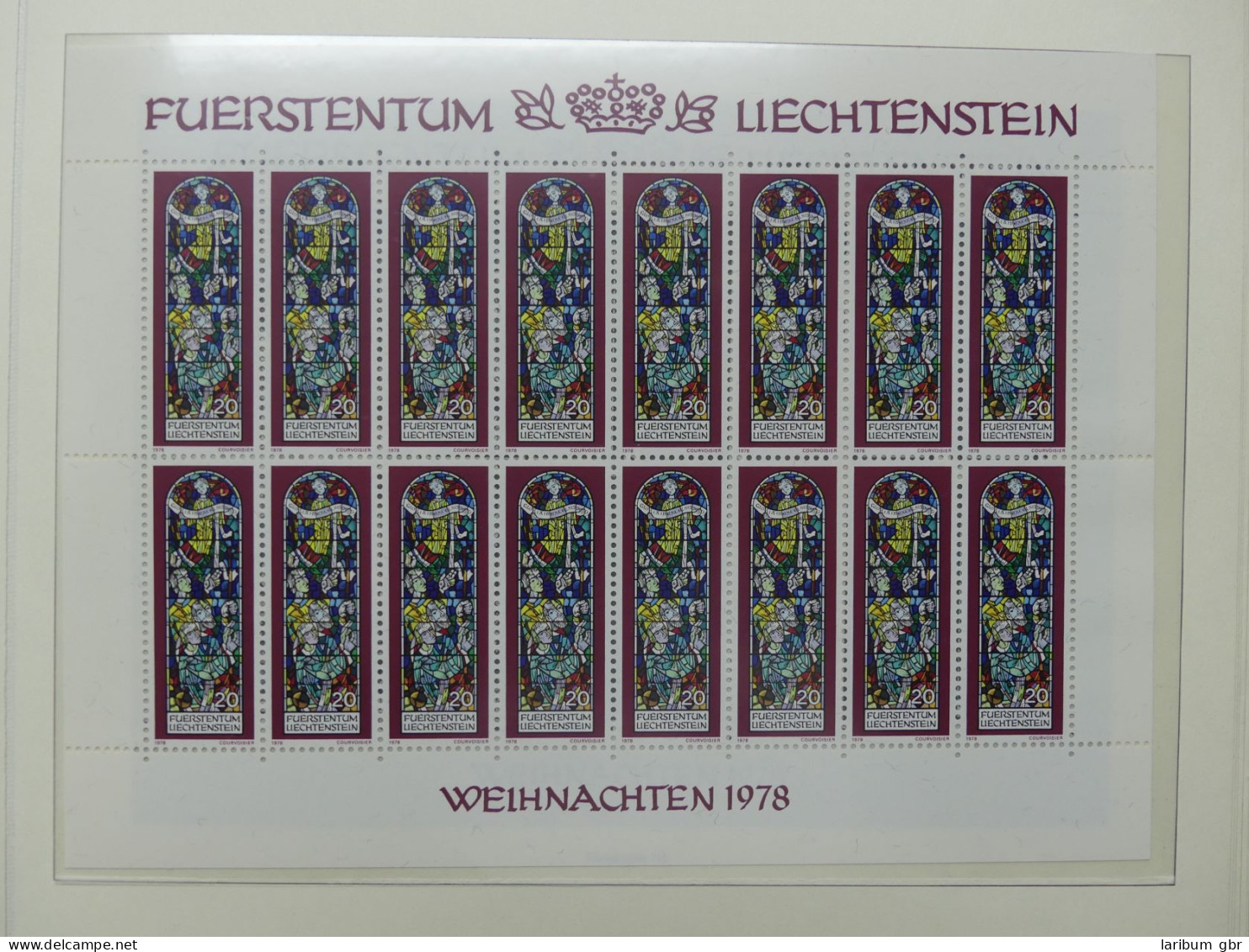 Liechtenstein große postfrisch Sammlung Kleinbögen im Borek Vordruck #LY974