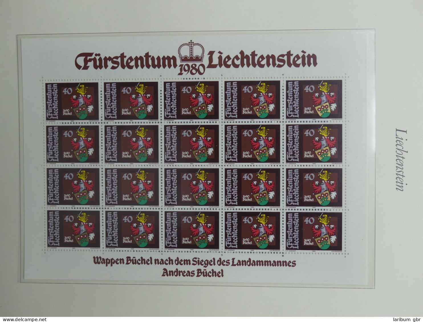 Liechtenstein große postfrisch Sammlung Kleinbögen im Borek Vordruck #LY974