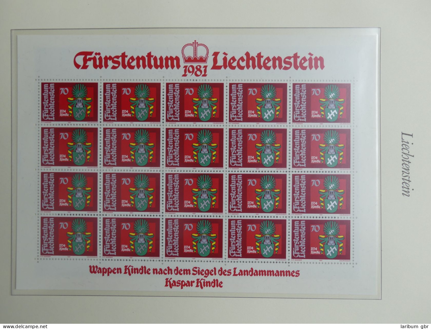 Liechtenstein große postfrisch Sammlung Kleinbögen im Borek Vordruck #LY974