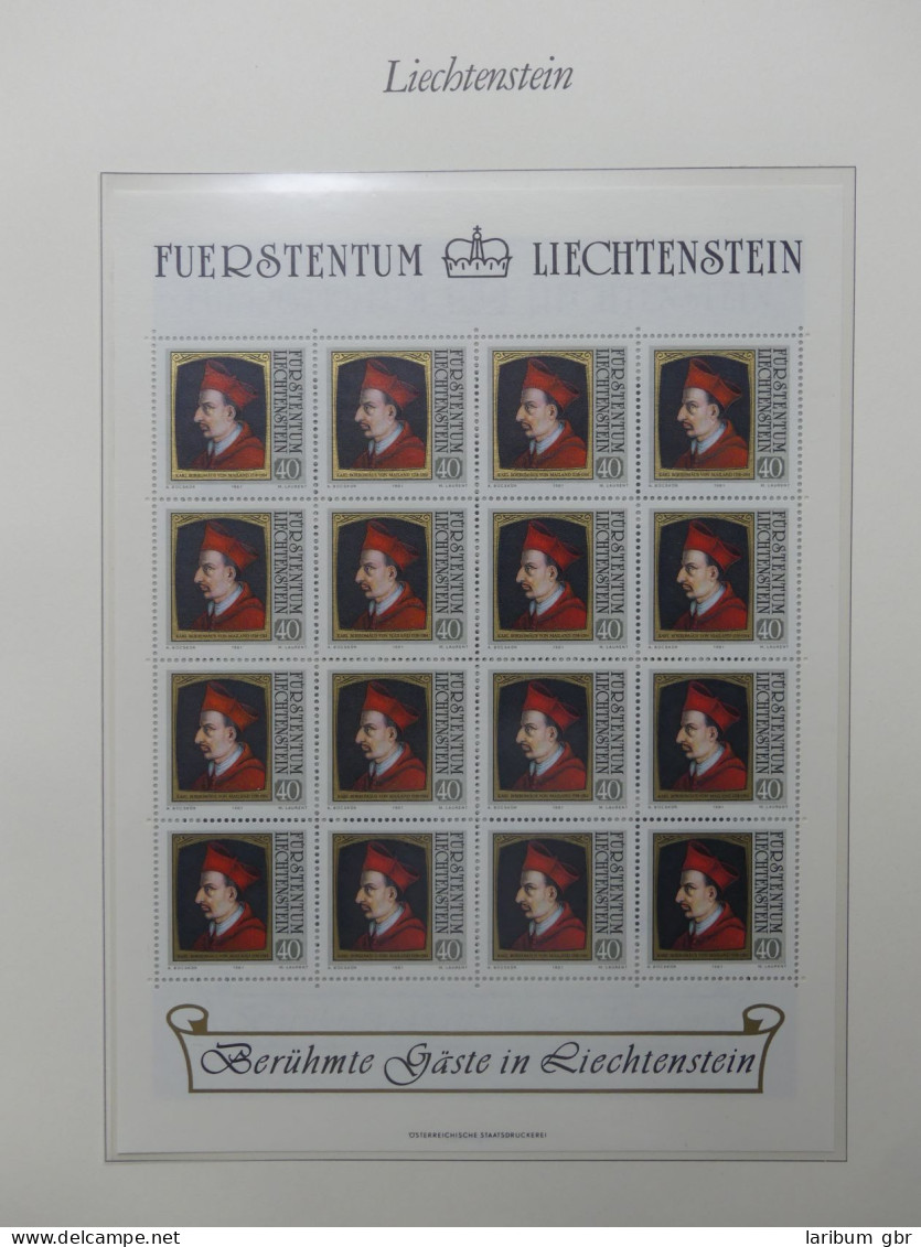 Liechtenstein große postfrisch Sammlung Kleinbögen im Borek Vordruck #LY974