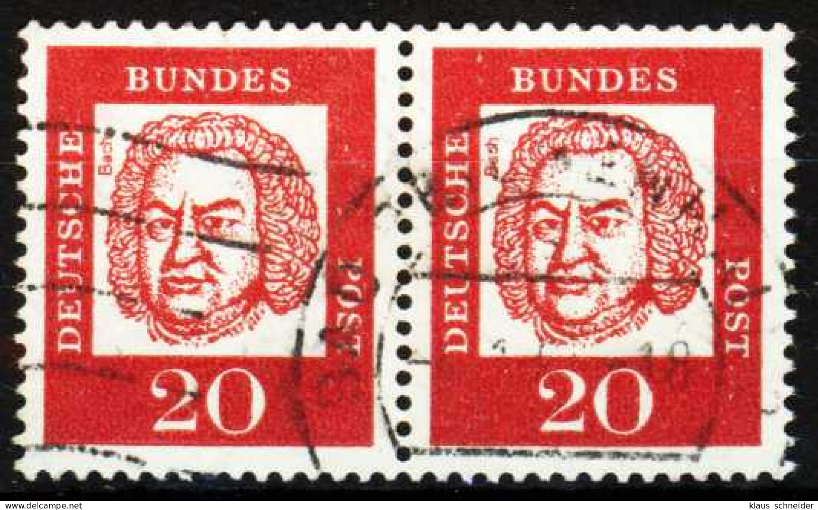 BRD DS BED. DEUT. Nr 352y Gestempelt WAAGR PAAR X278ED2 - Used Stamps