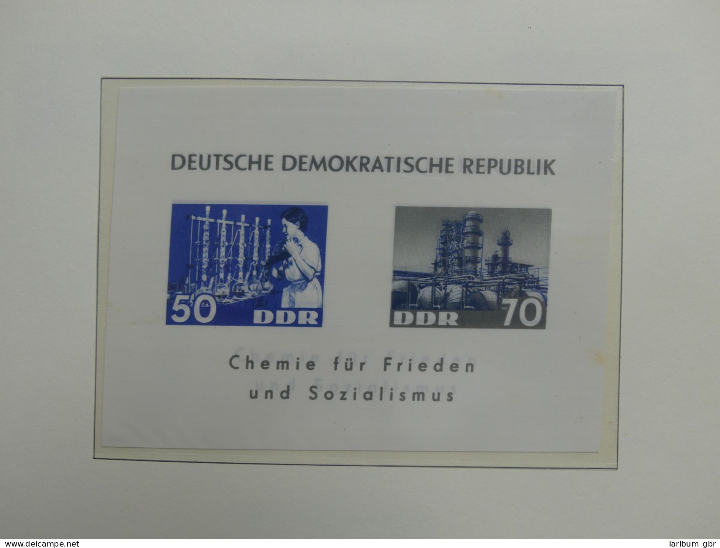DDR anfangs mit Falz später postfrisch im Leuchtturm Vordruck #LY987