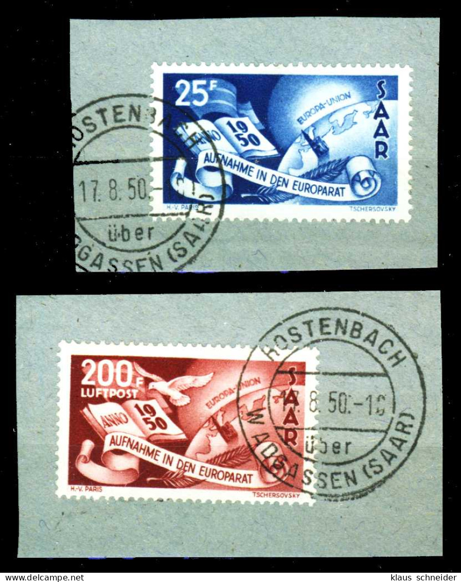SAARLAND 1950 Nr 297-298 Zentrisch Gestempelt X399012 - Oblitérés