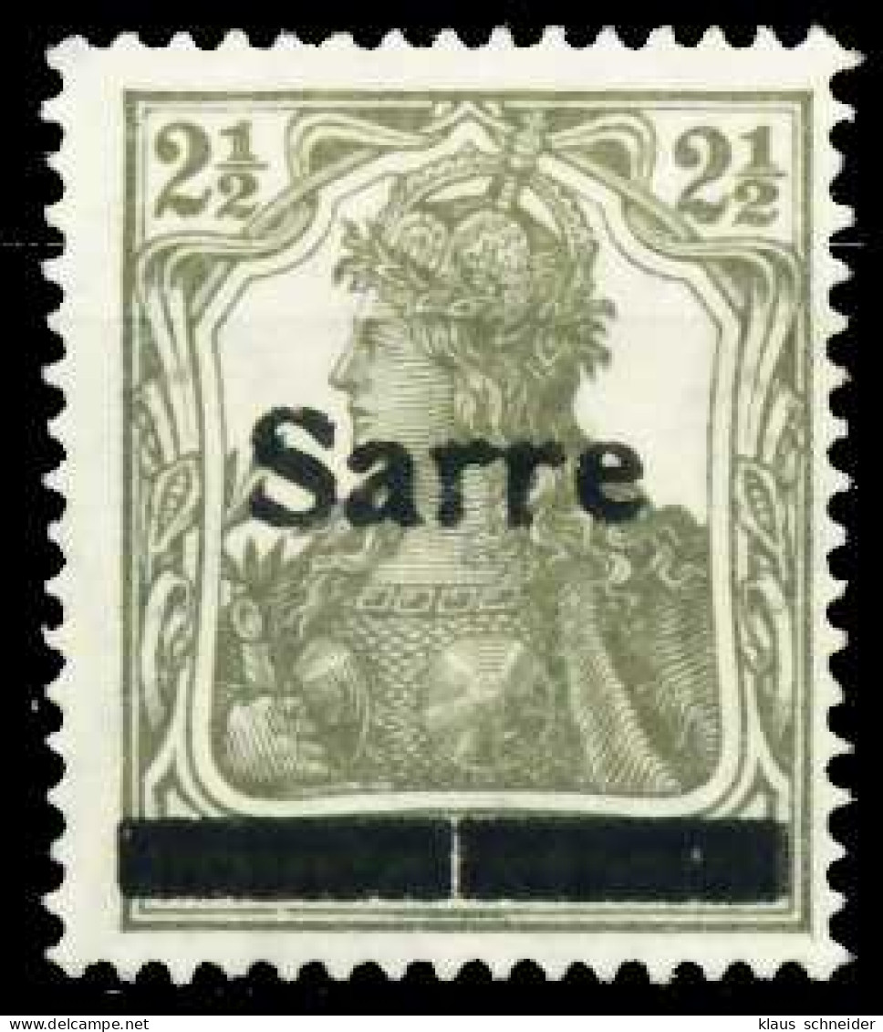 SAARGEBIET GERMANIA Nr 2aII-PFA Ungebraucht Gepr. X3FDC86 - Unused Stamps