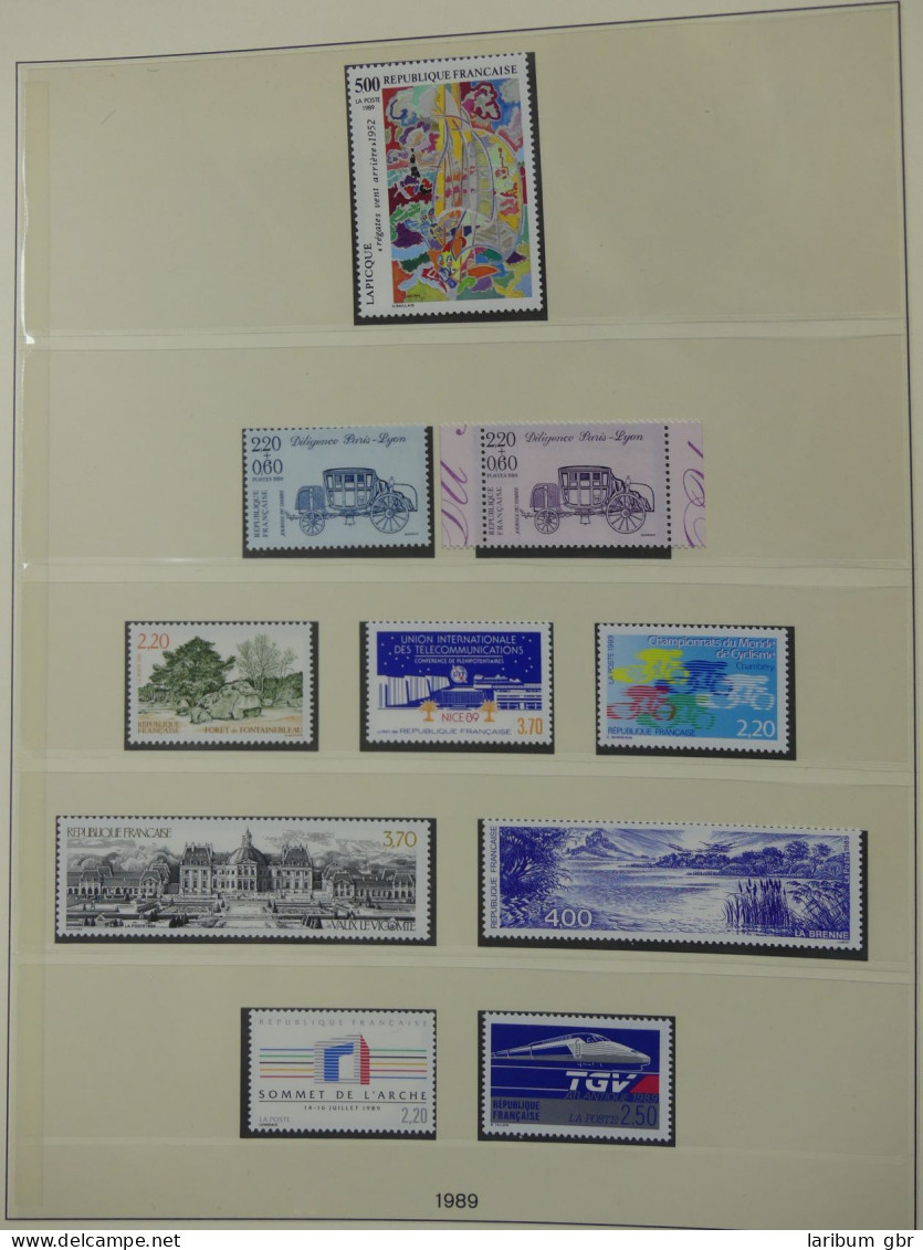 Frankreich ab 1974-1994 postfrisch besammelt in 2 Lindner Vordruckalben #LZ007