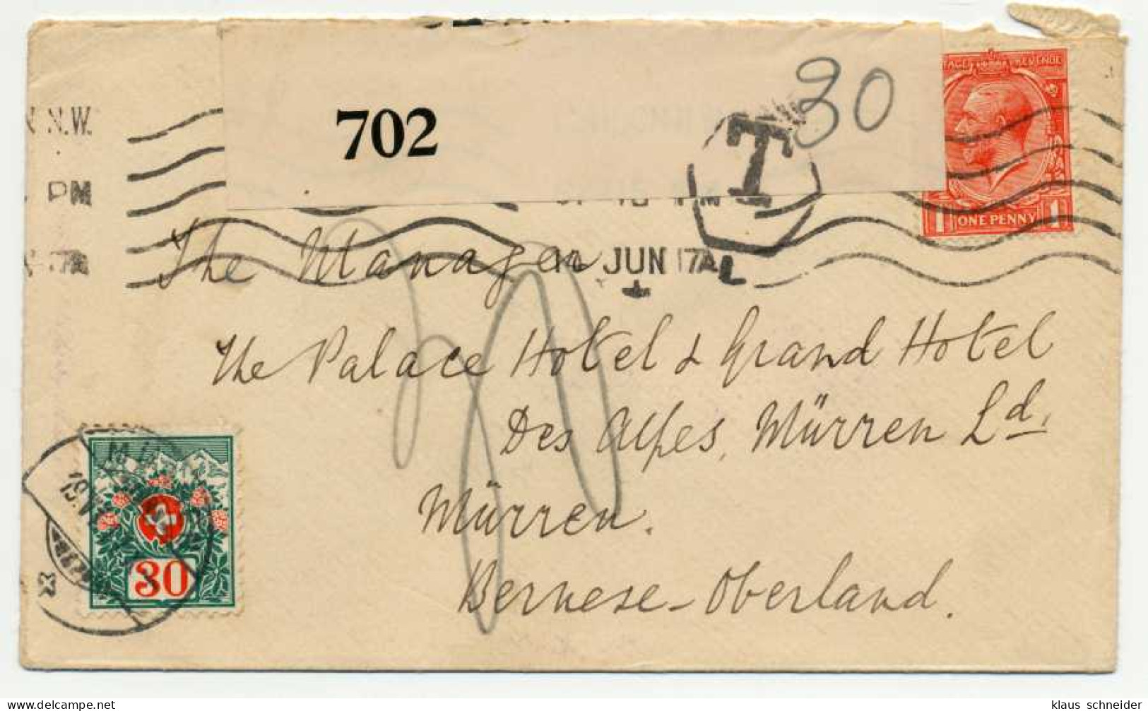 SCHWEIZ PORTO Nr 36a BRIEF EF X4FAC2E - Postage Due