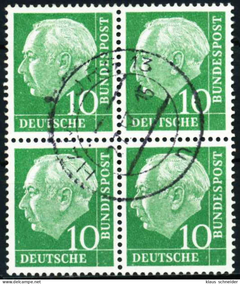 BRD DS HEUSS 1 Nr 183x Zentrisch Gestempelt VIERERBLOCK X57A7C6 - Used Stamps