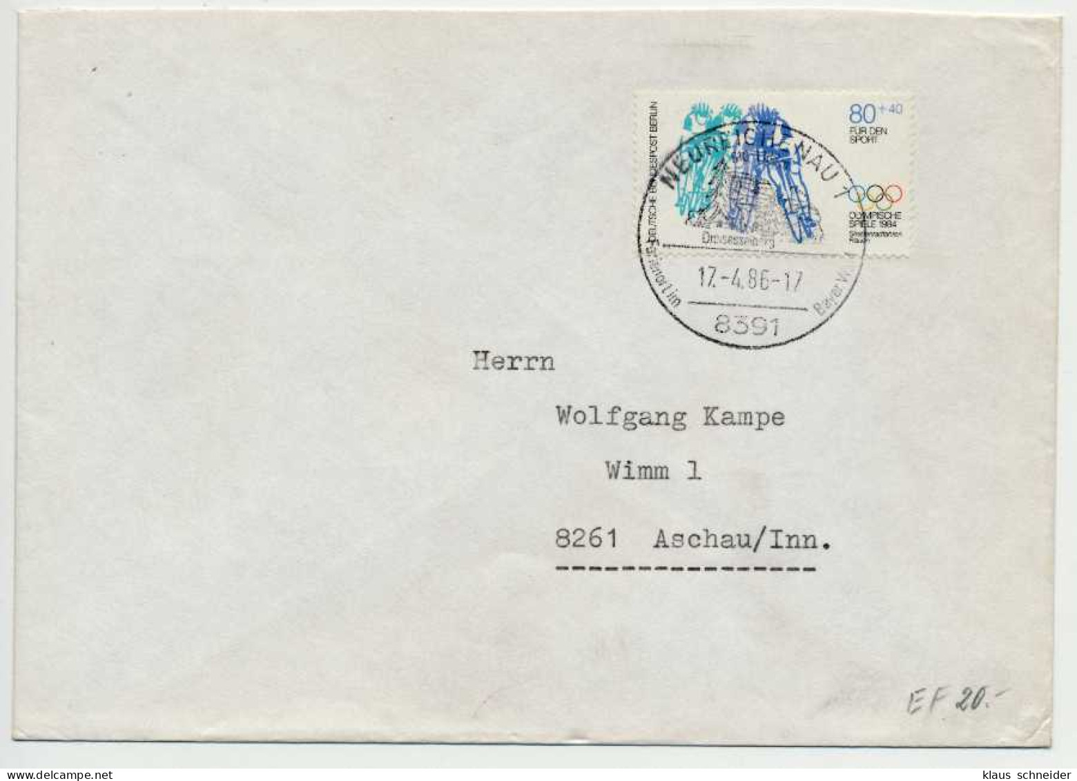 BERLIN 1984 Nr 717 BRIEF EF X5C7F82 - Lettres & Documents