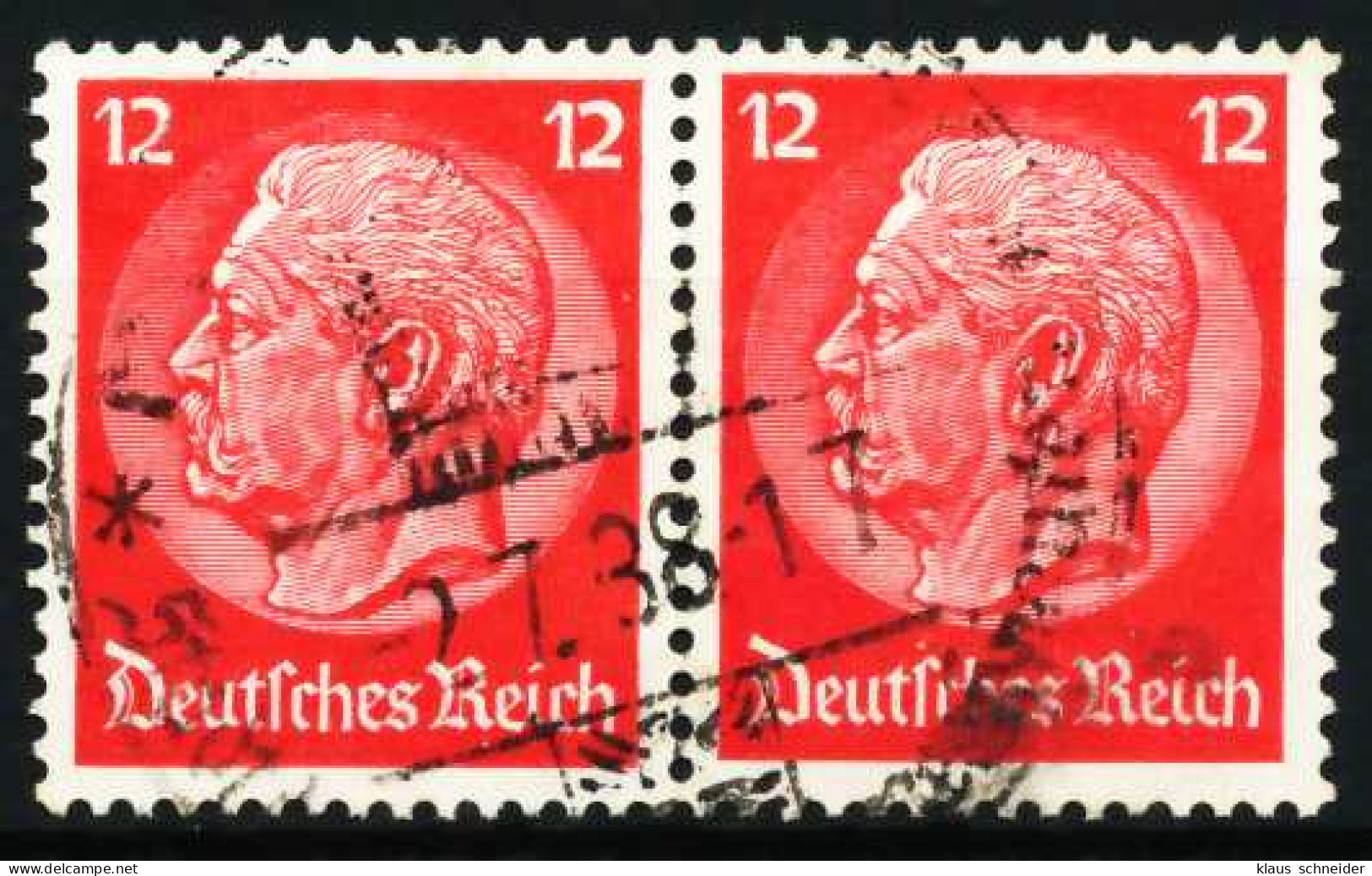 3. REICH 1933 Nr 519 Gestempelt WAAGR PAAR X5D25B2 - Gebraucht