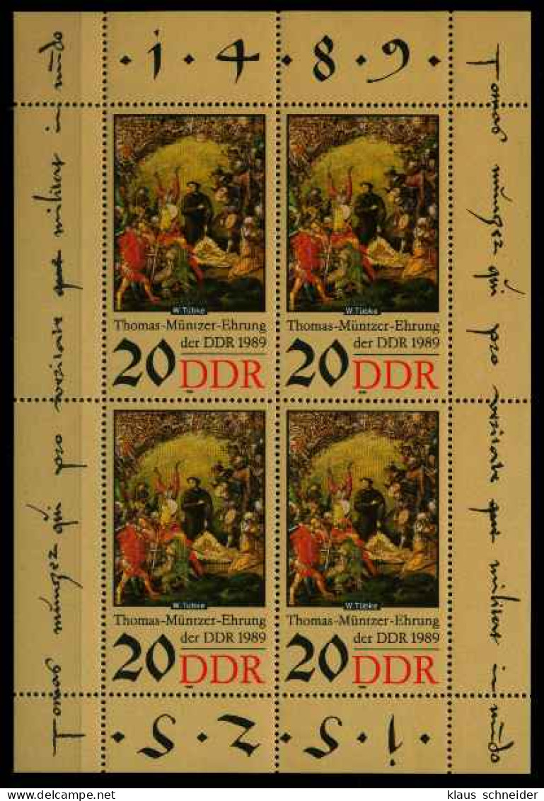 DDR BLOCK KLEINBOGEN Nr 3271 Postfrisch KLEINBG S9F026A - Sonstige & Ohne Zuordnung
