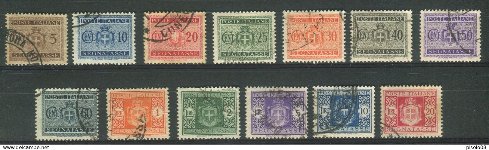 LUOGOTENENZA 1945 SEGNATASSE SERIE CPL. 13 V. USATA - Postpaketten