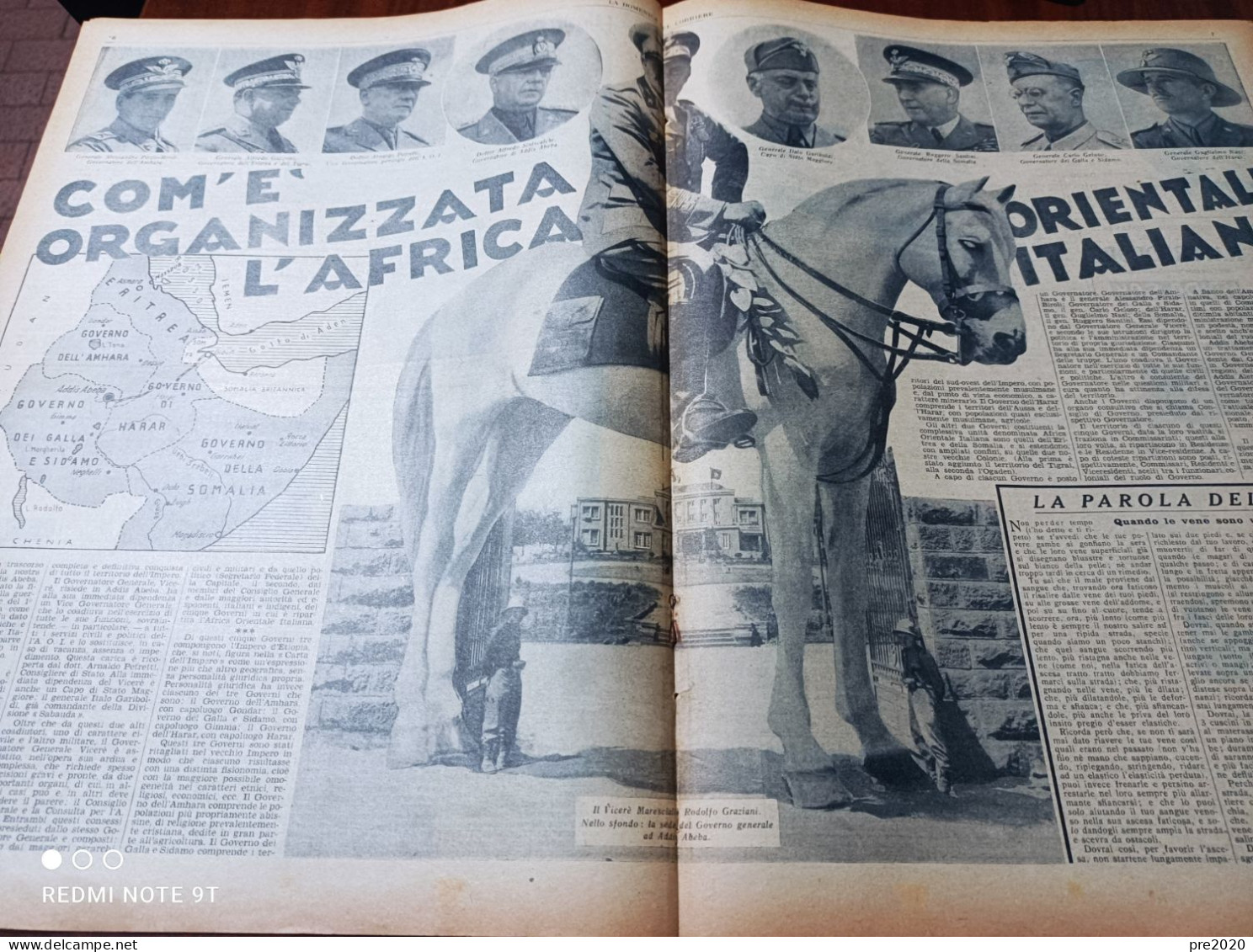 LA DOMENICA DEL CORRIERE 1937 MARESCIALLO GRAZIANI IMPRESA D’AFRICA VAL BISAGNO - Autres & Non Classés