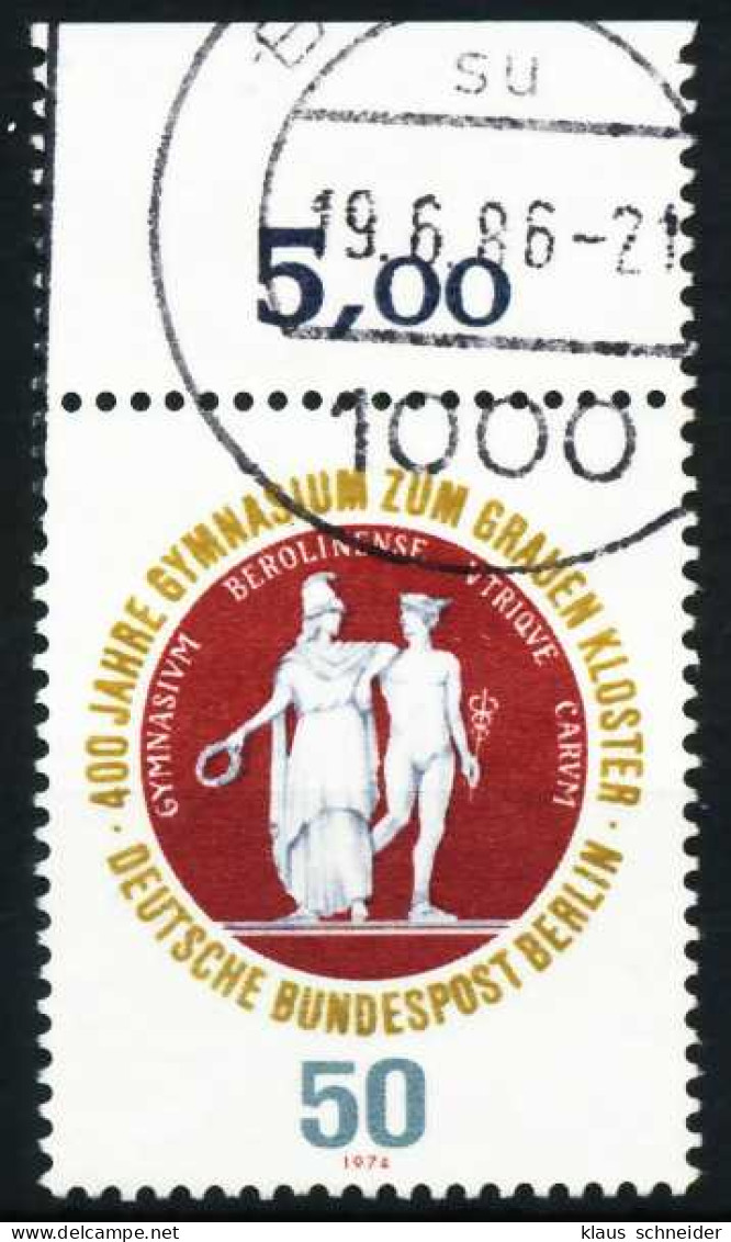 BERLIN 1974 Nr 472 Zentrisch Gestempelt ORA X61456A - Used Stamps