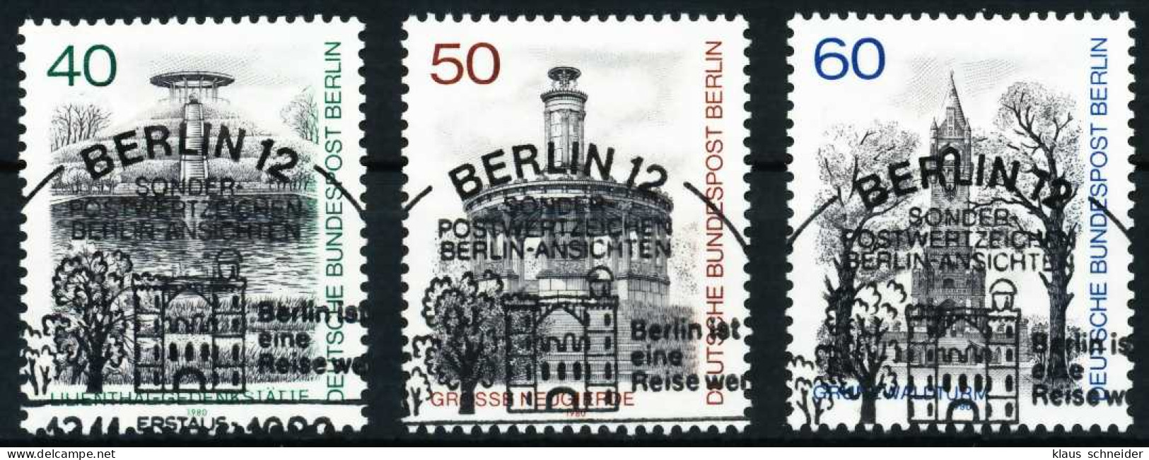 BERLIN 1980 Nr 634-636 Zentrisch Gestempelt X62111E - Oblitérés