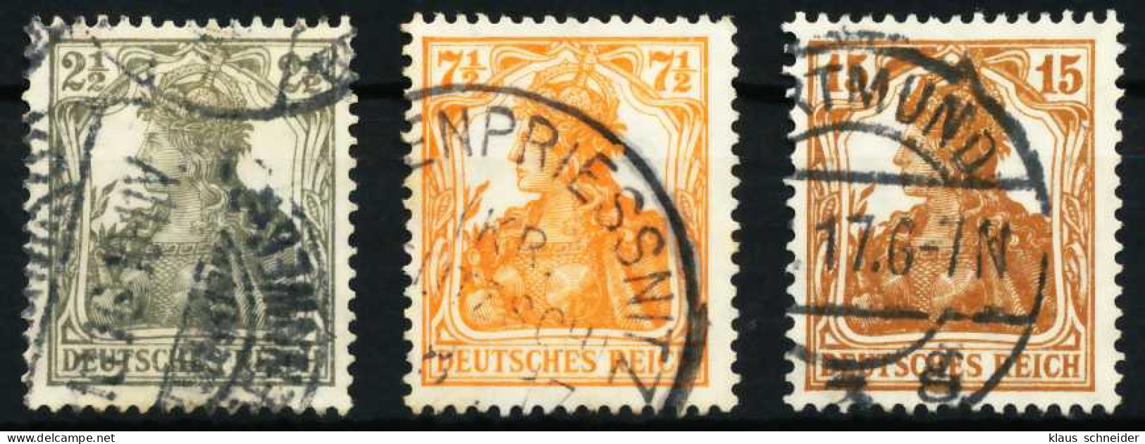 D-REICH K A Nr 98-100 Zentrisch Gestempelt X687122 - Used Stamps