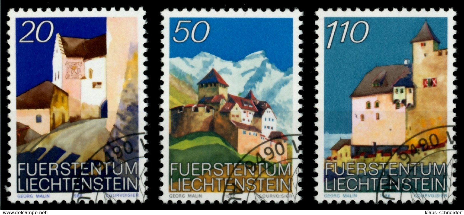LIECHTENSTEIN 1986 Nr 896-898 Gestempelt SB49F92 - Used Stamps