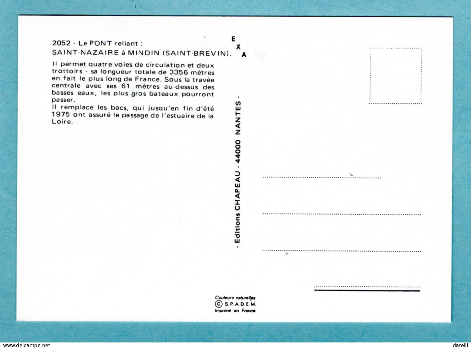 Carte Maximum 1975 - Pont De Saint-Nazaire - YT 1856 - 44 St Nazaire - 1970-1979