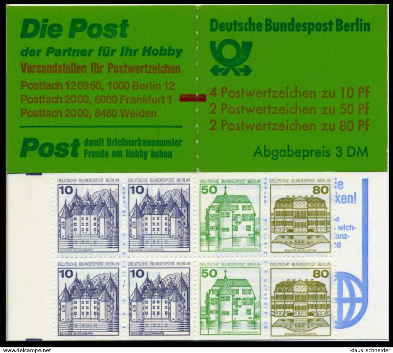 BERLIN MARKENHEFTCHEN Nr MH 13amZ Postfrisch S511B26 - Markenheftchen