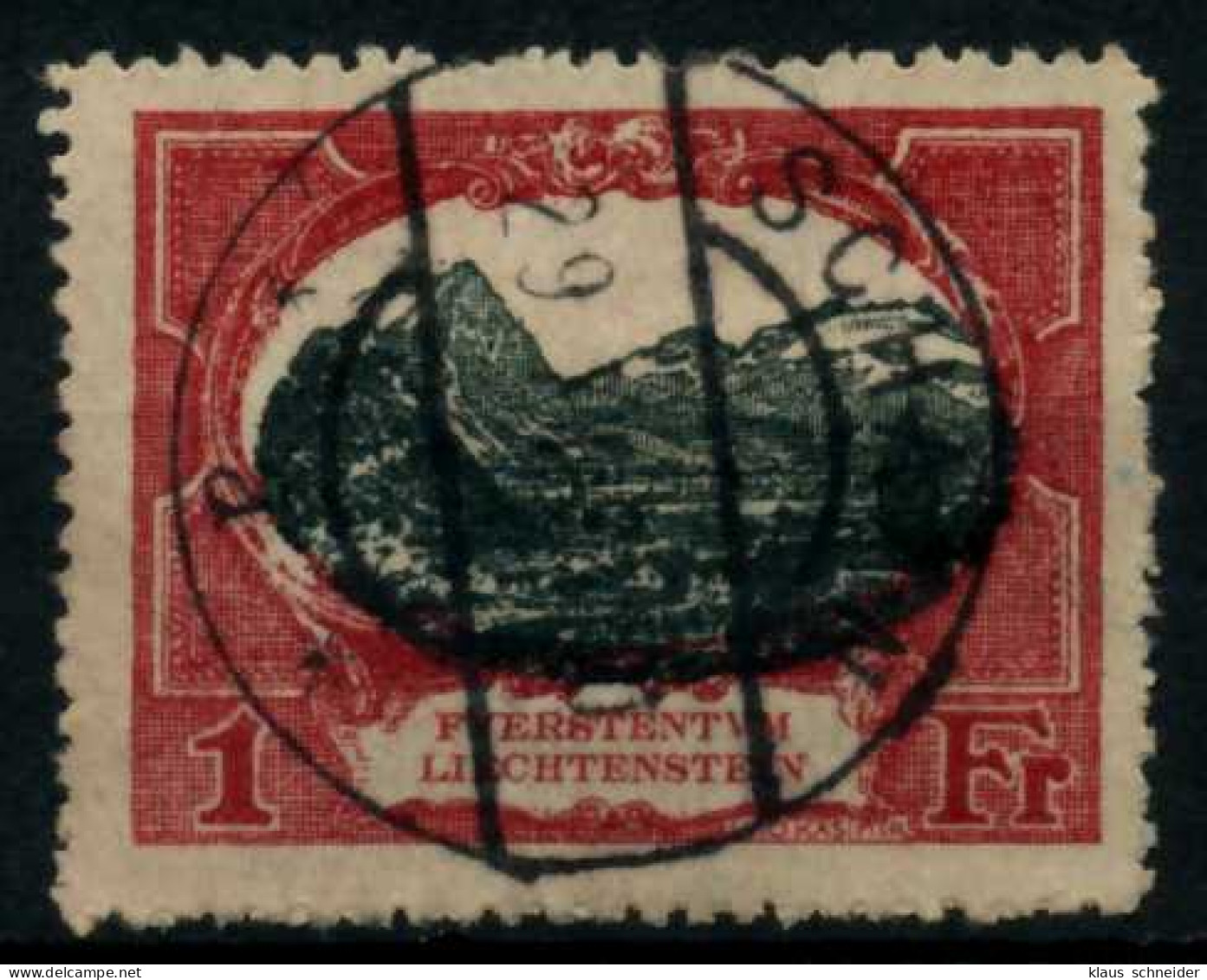 LIECHTENSTEIN 1921 Nr 60A Zentrisch Gestempelt X7A6E5A - Used Stamps