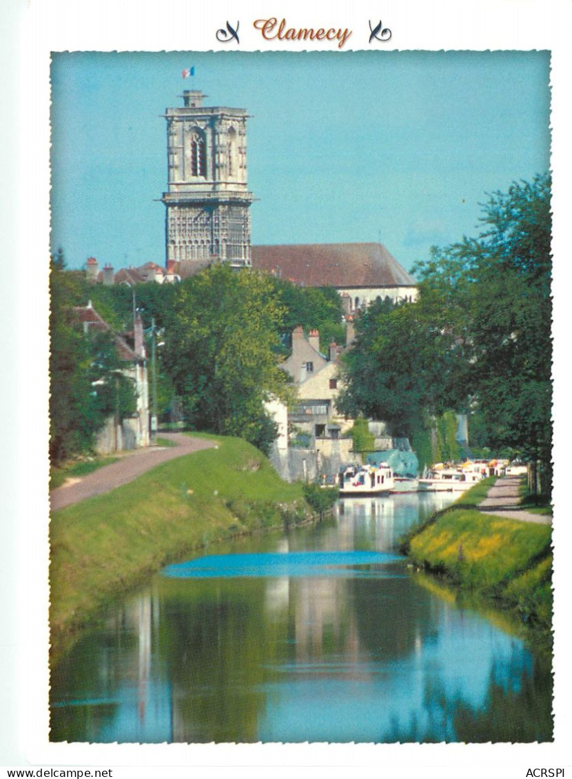 CLAMECY La Collegiale St Martin Et Le Canal Du Nivernais 21(scan Recto-verso) MC2418 - Clamecy