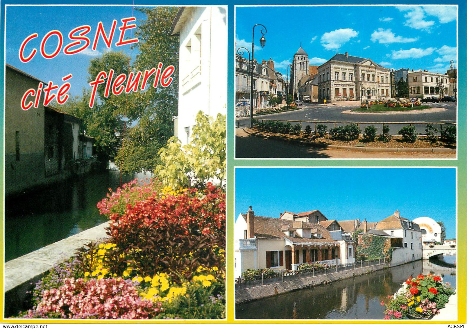 COSNE SUR LOIRE Les Bords Du Nohain L Hotel De Ville Et L Eglise Saint Jacques 12(scan Recto-verso) MC2418 - Cosne Cours Sur Loire
