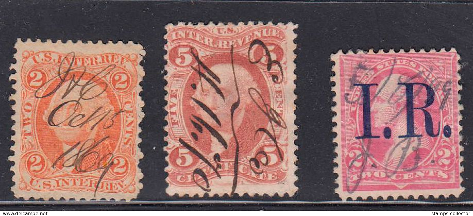 USA. 3 Revenue Stamps - Fiscale Zegels