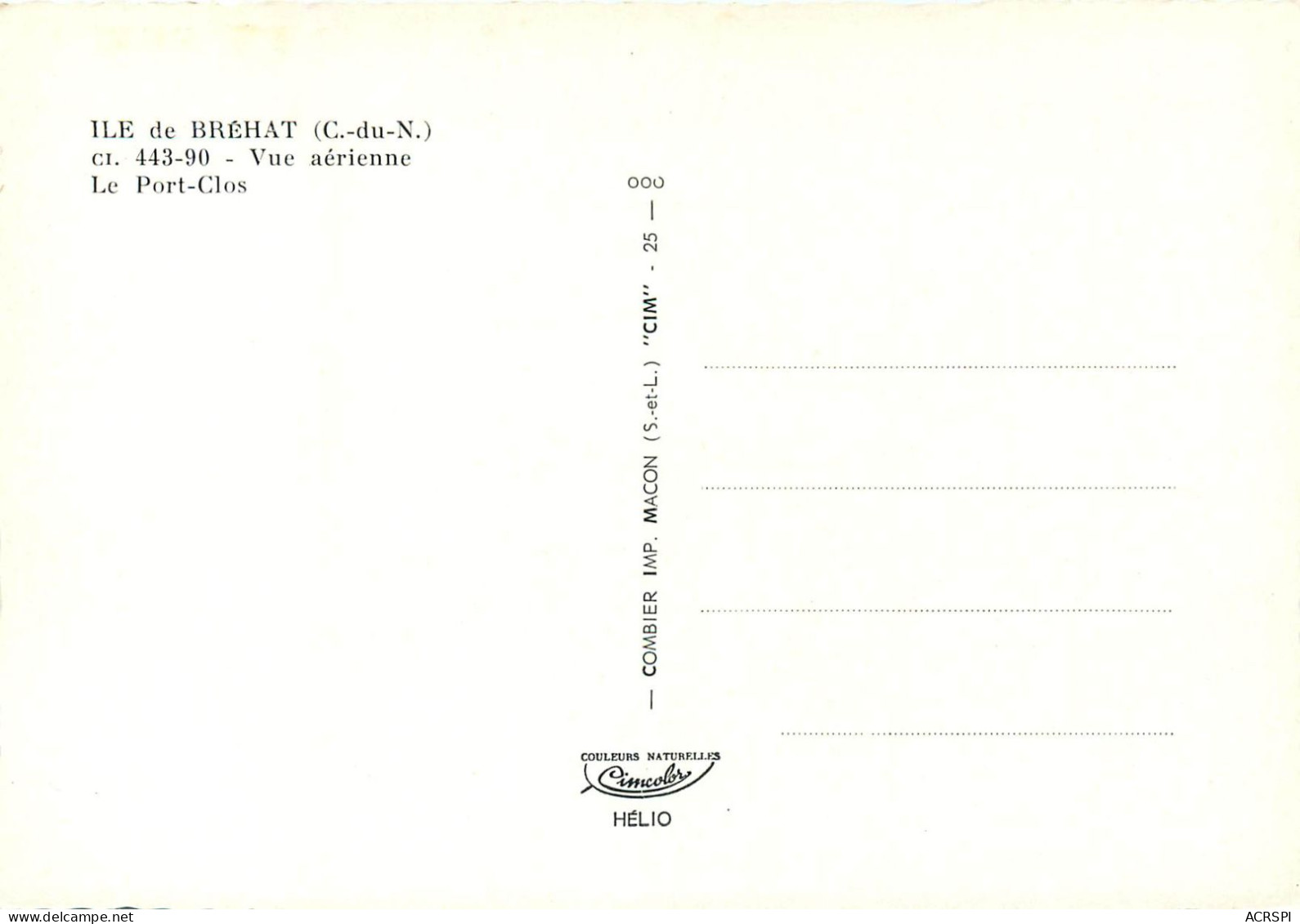 ILE DE BREHAT Lvue Aerienne Le Port Clos 4(scan Recto-verso) MC2406 - Ile De Bréhat