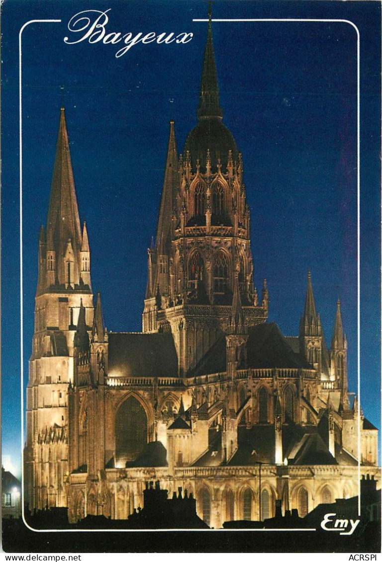 BAYEUX La Cathedrale Notre Dame Illuminee 23(scan Recto-verso) MC2402 - Bayeux