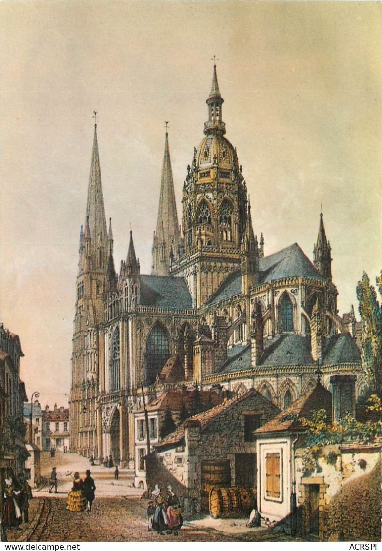 CATHEDRALE DE BAYEUX Gravure Ancienne 6(scan Recto-verso) MC2402 - Bayeux