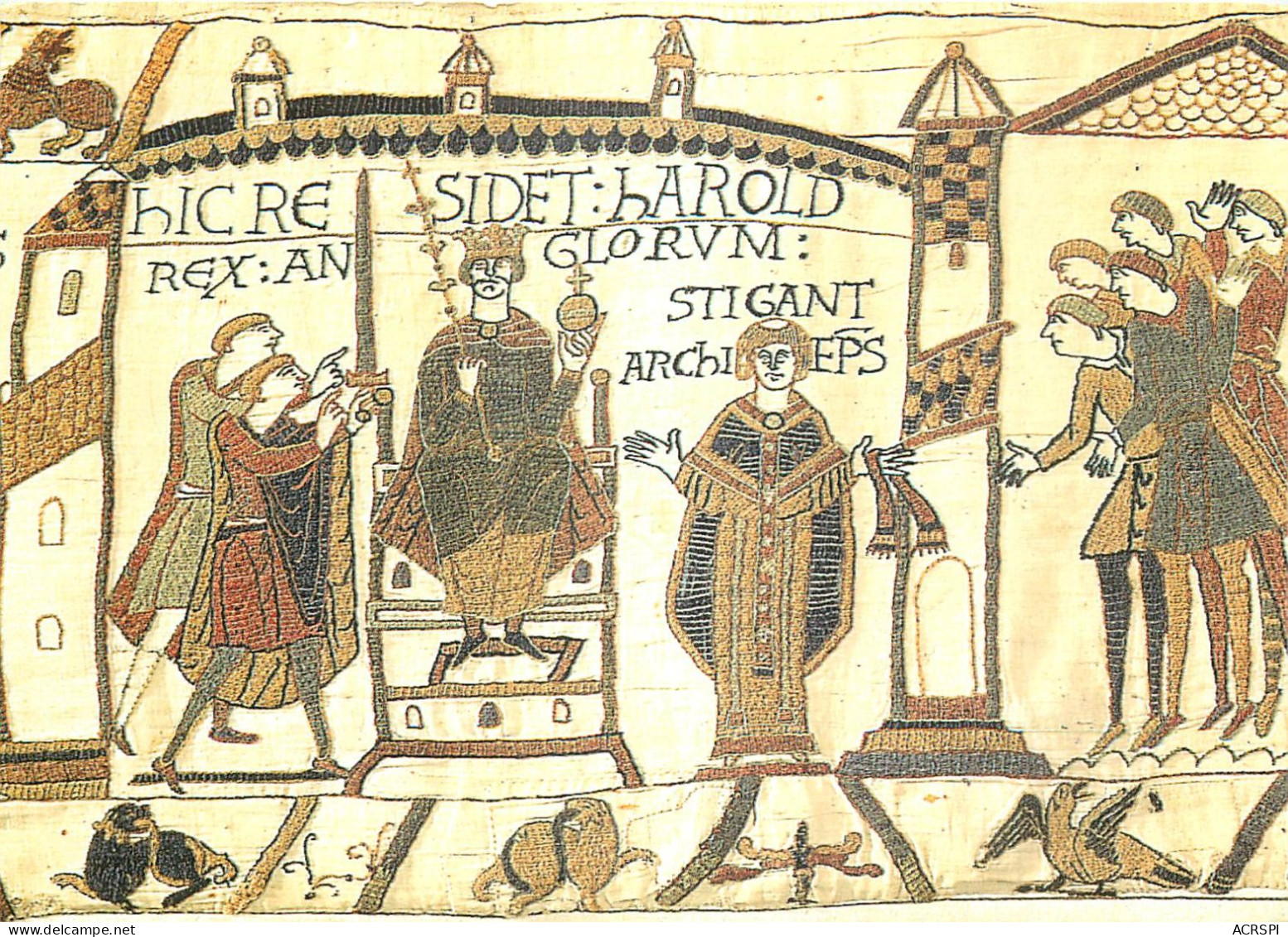 TAPISSERIE DE BAYEUX Harold Se Fait Sacrer Roi D Angleterre 13(scan Recto-verso) MC2402 - Bayeux