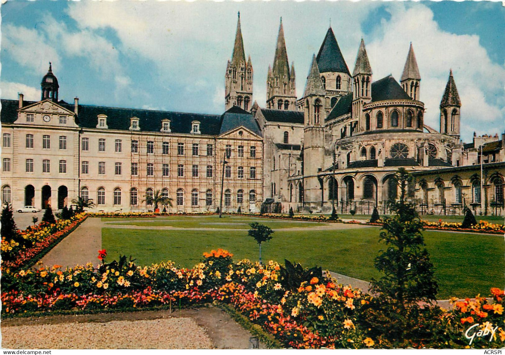 CAEN L Abbaye Aux Hommes Et Les Jardins De L Hotel De Ville 1(scan Recto-verso) MC2401 - Caen