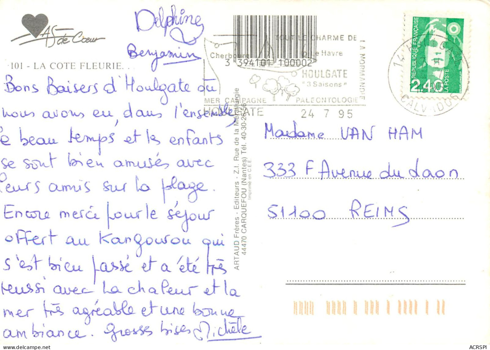 LA COTE FLEURIE 14(scan Recto-verso) MC2400 - Otros & Sin Clasificación