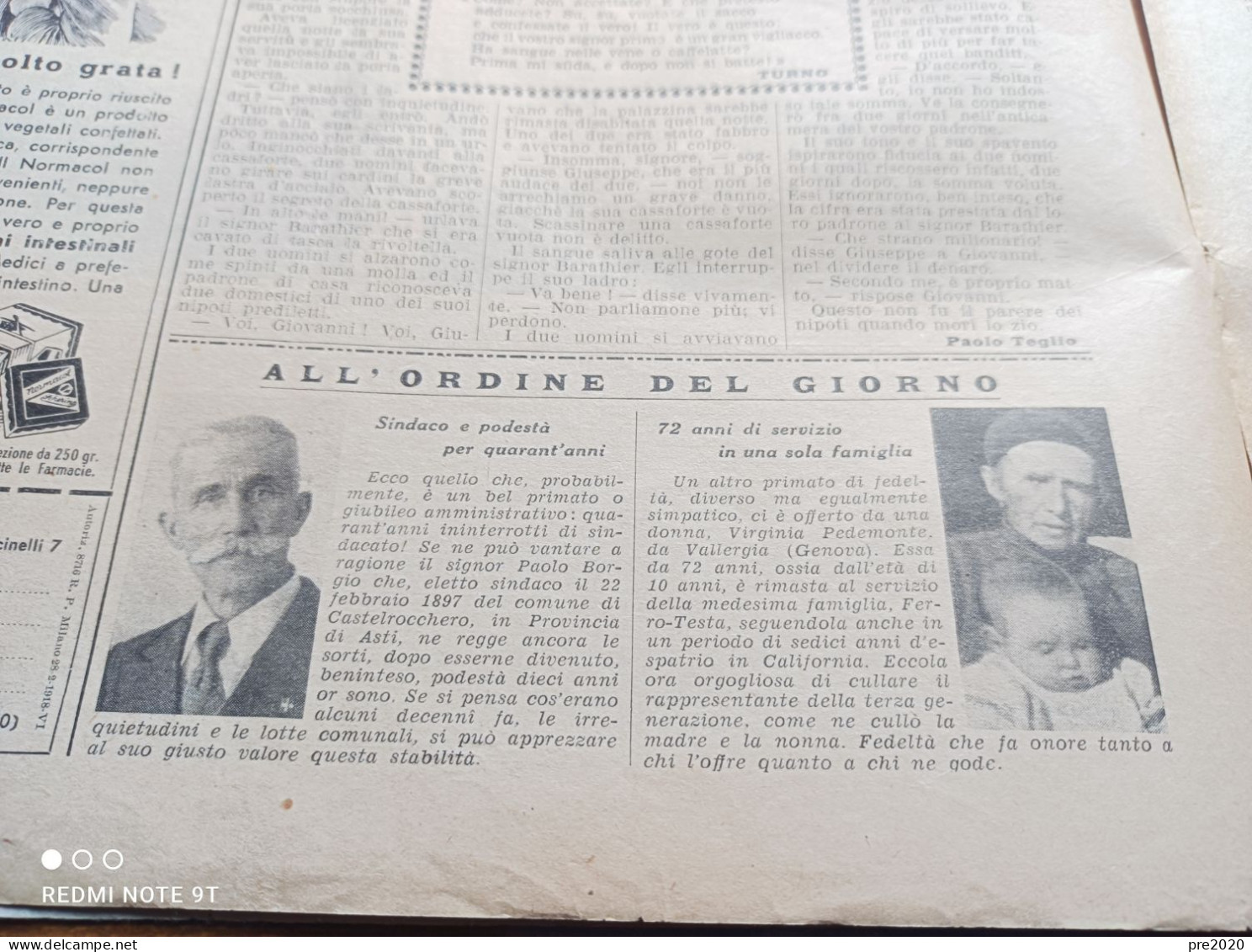 LA DOMENICA DEL CORRIERE 1937 MONASTERO BORMIDA CASTELROCCHERO VALLERGIA MASCAGNI FORMIA GAETA - Autres & Non Classés