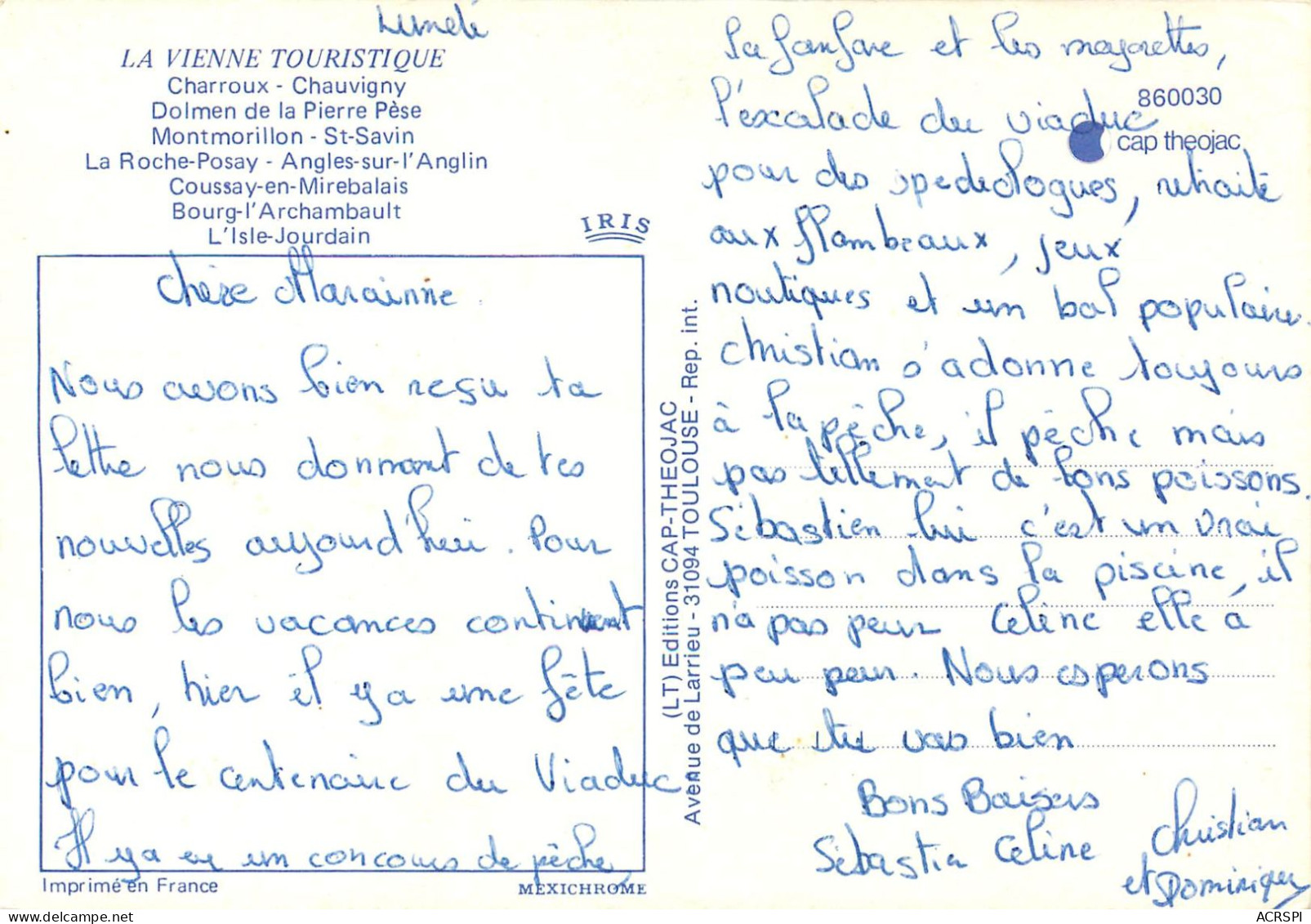 CHARROUX CHAUVIGNY Dolmen De La Pierre Pese Montorillon St Savin 6(scan Recto-verso) MC2439 - Charroux