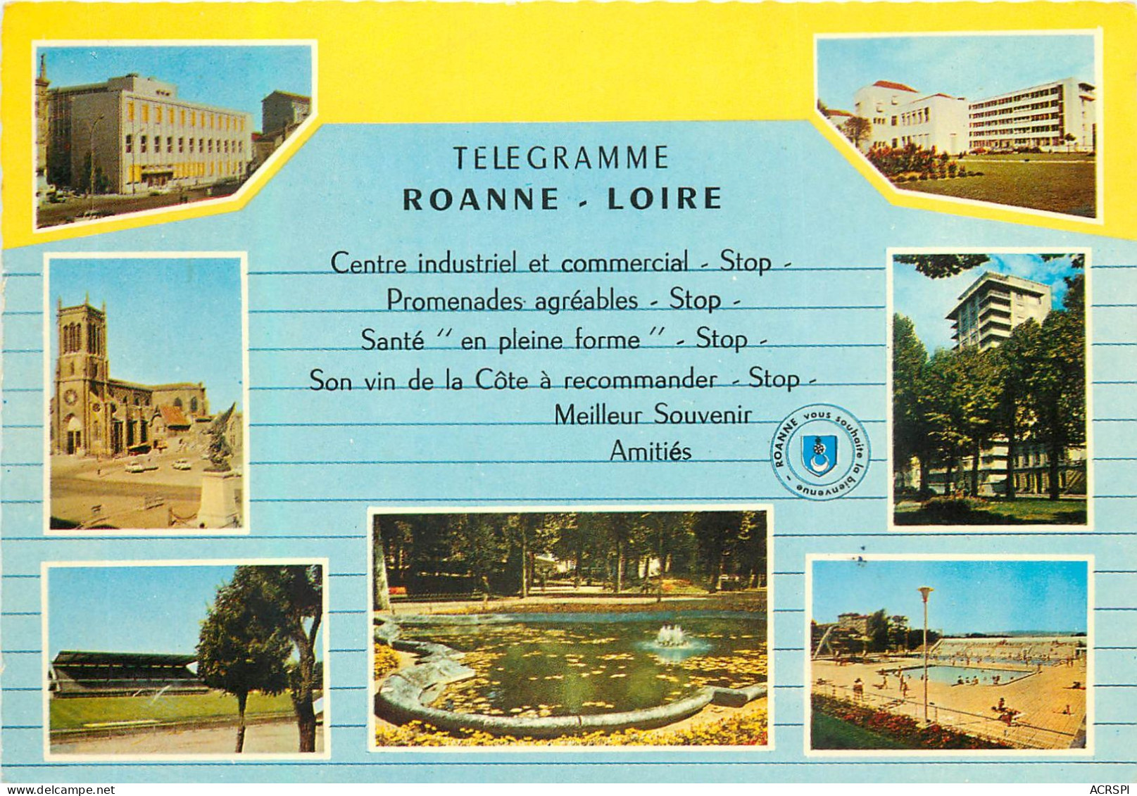 Telegramme ROANNE LOIRE 27(scan Recto-verso)MC2433 - Roanne