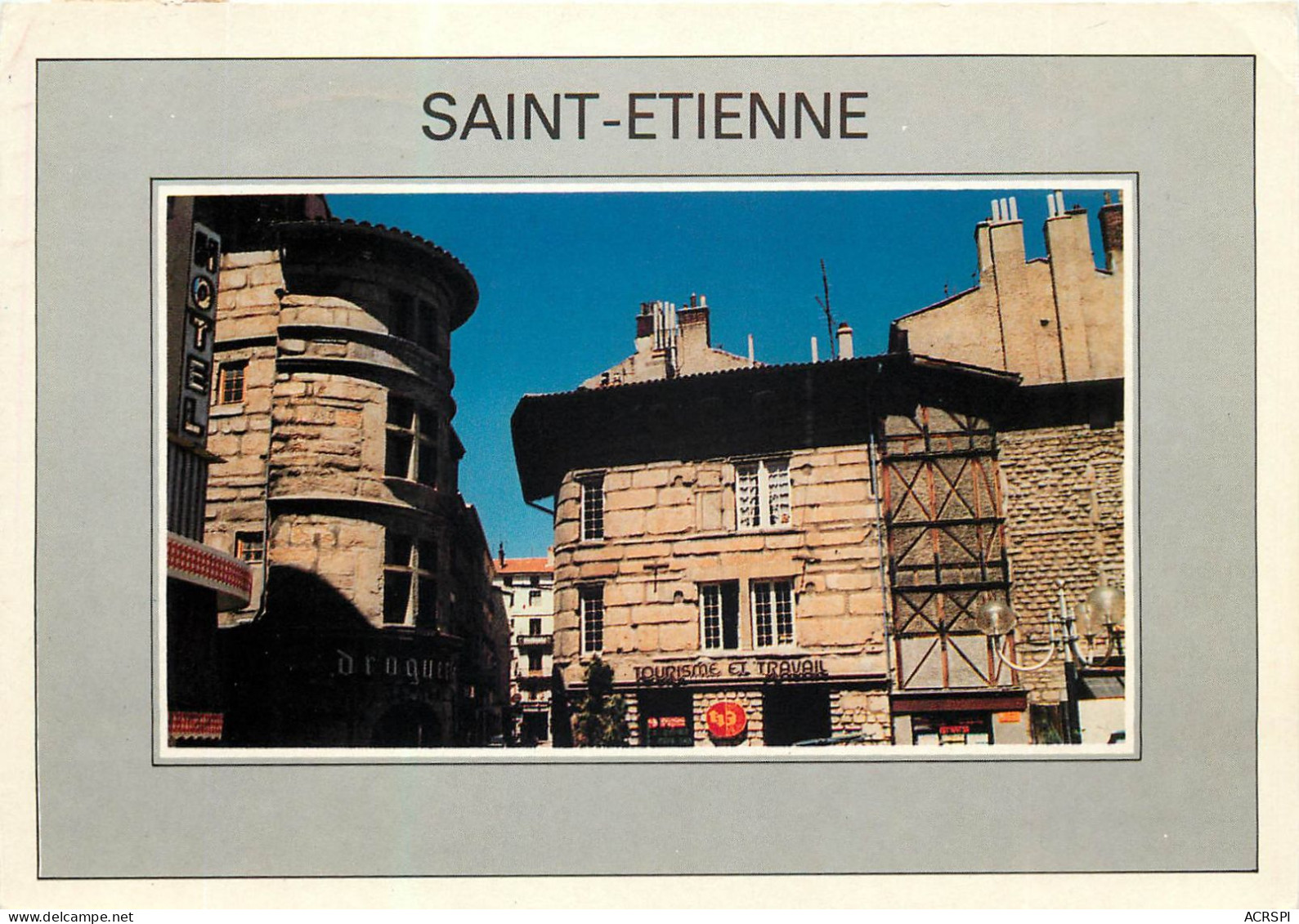 SAINT ETIENNEla Place Du Peuple Avec La Tour Du Moyen Age 5(scan Recto-verso)MC2433 - Saint Etienne