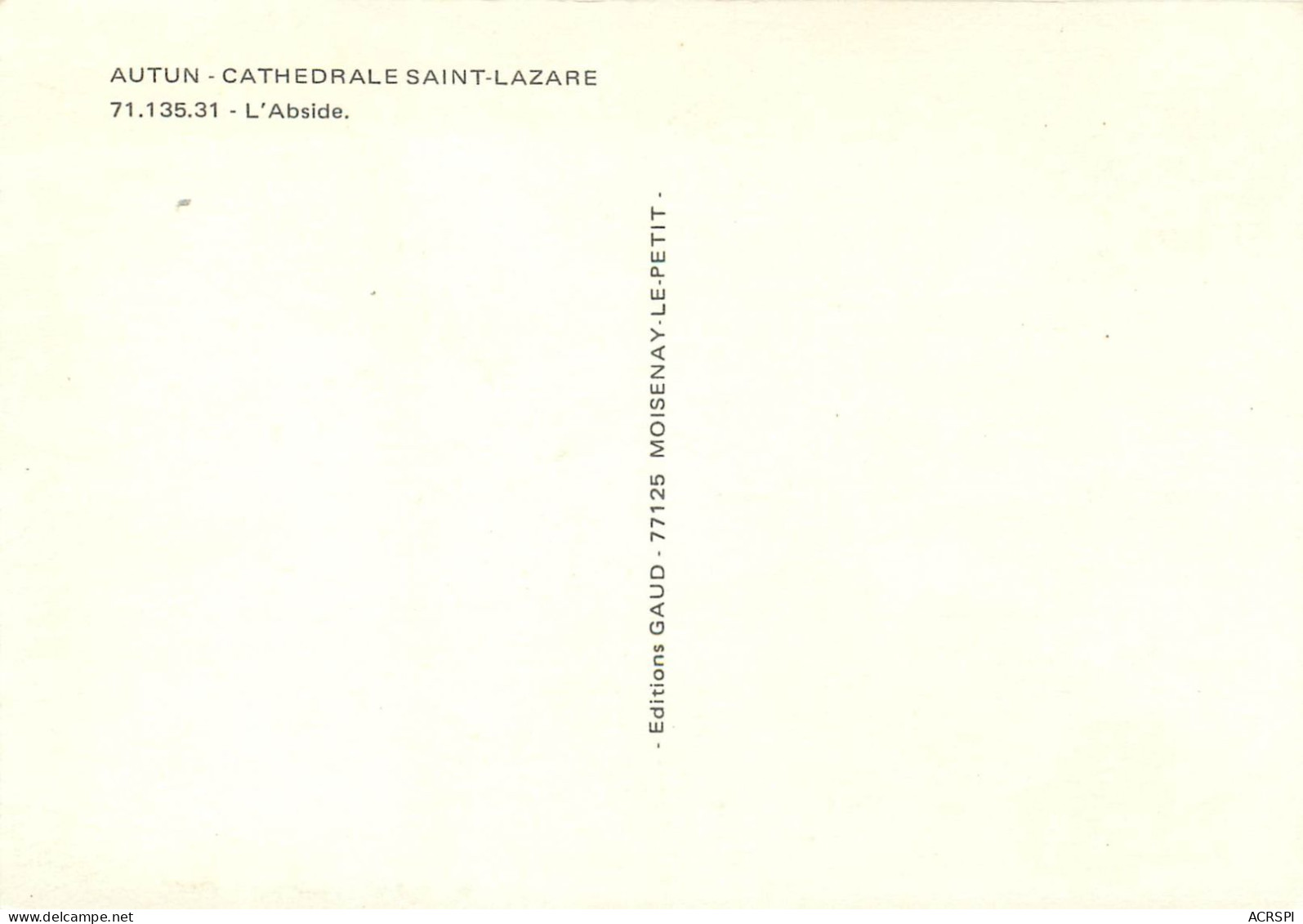 AUTUN Cathedrale Saint Lazare L Abside 24(scan Recto-verso) MC2436 - Autun