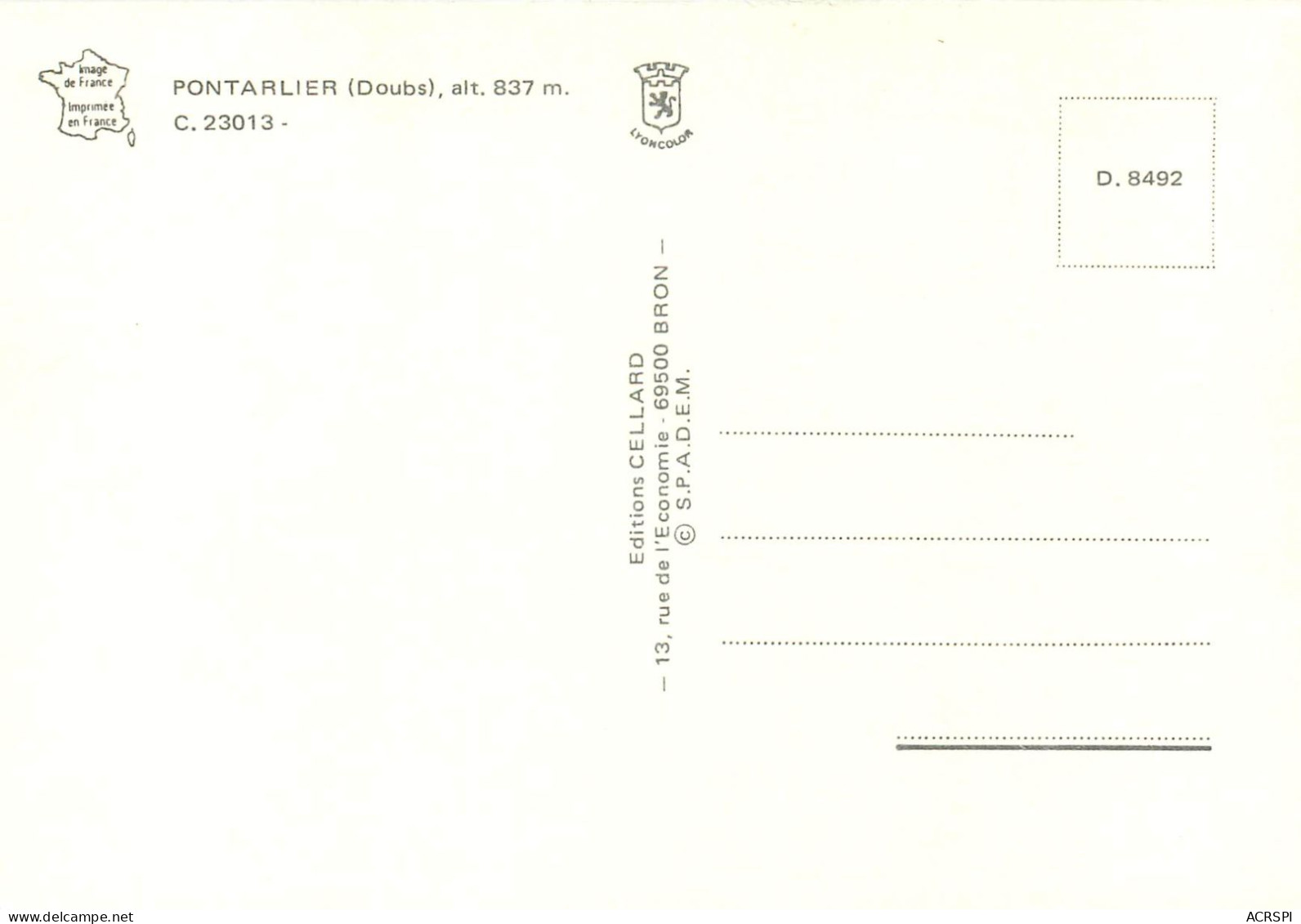 PONTARLIER 5(scan Recto-verso) MC2428 - Pontarlier