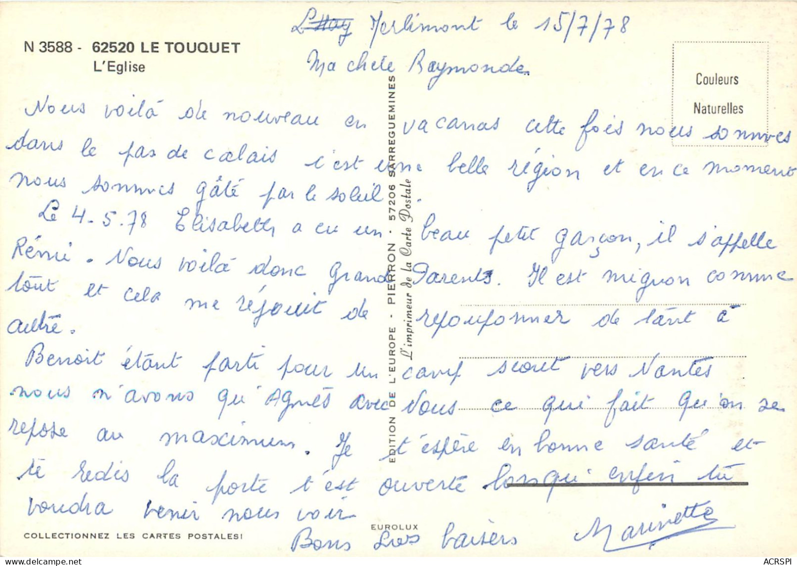 LE TOUQUET Eglise 24(scan Recto-verso) MC2453 - Le Touquet