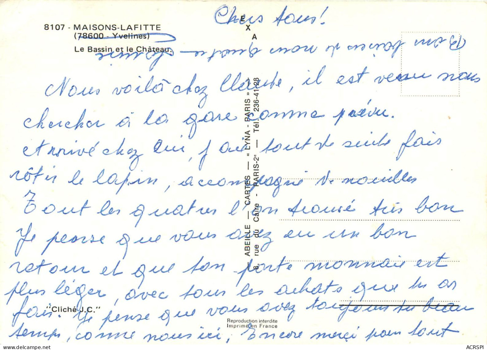 MAISON LAFFITE Le Bassin Et Le Chateau 3(scan Recto-verso) MC2451 - Maisons-Laffitte