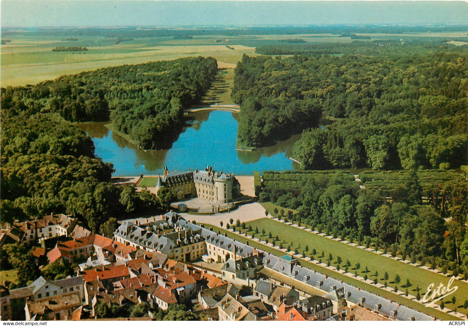  RAMBOUILET Vue Aerienne Du Chateau Residence Presidentielle Et Du Jardin D Eau 11(scan Recto-verso) MC2450 - Rambouillet (Castello)