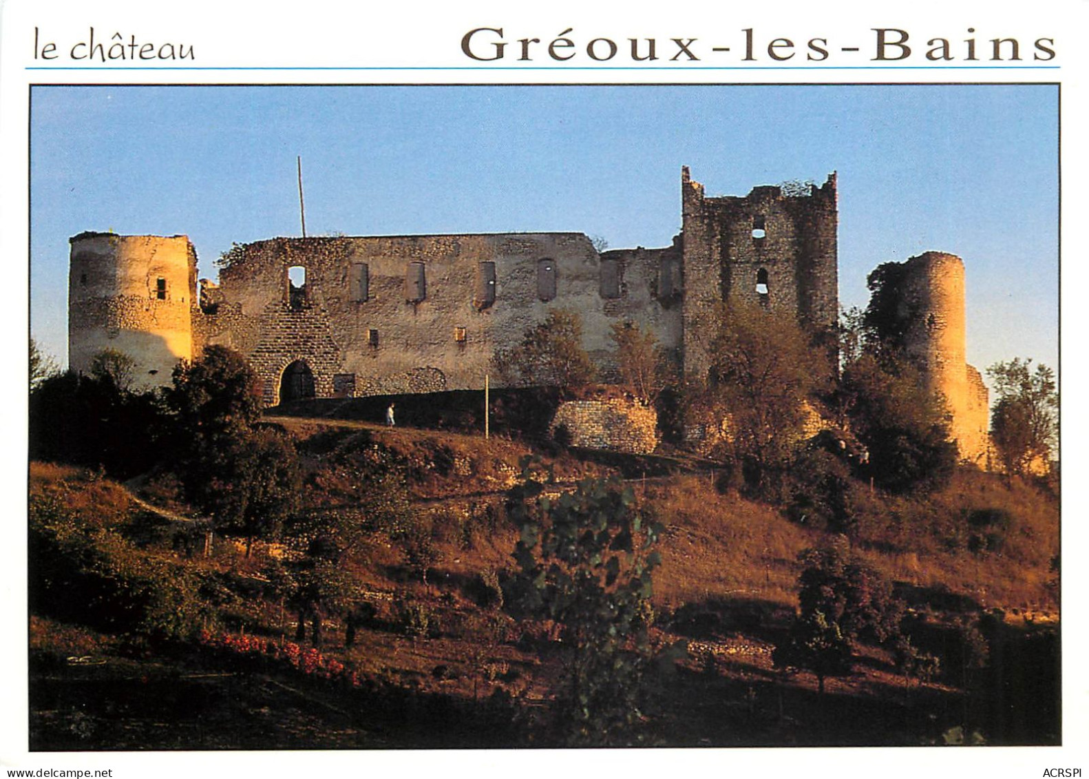 GREOUX LES BAINS Le Chateau Au Coucher Du Soleil 21(scan Recto-verso) MC2446 - Gréoux-les-Bains