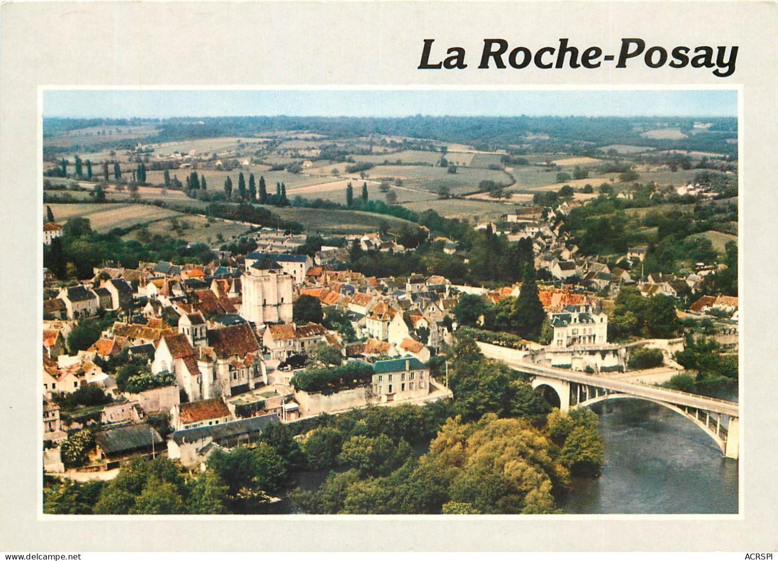 LA ROCHE POSAY Vue Aerienne 17 Le Pont Sur La Creuse (scan Recto-verso) MC2442 - La Roche Posay