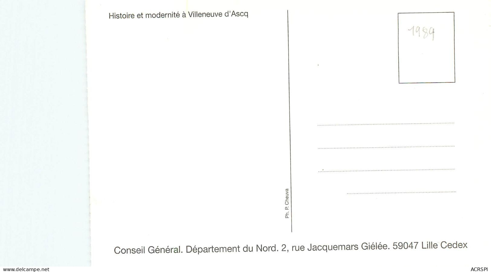 VILLENEUVE D ASCQ  Histoire Et Modernite 26(scan Recto-verso) MC2441 - Villeneuve D'Ascq