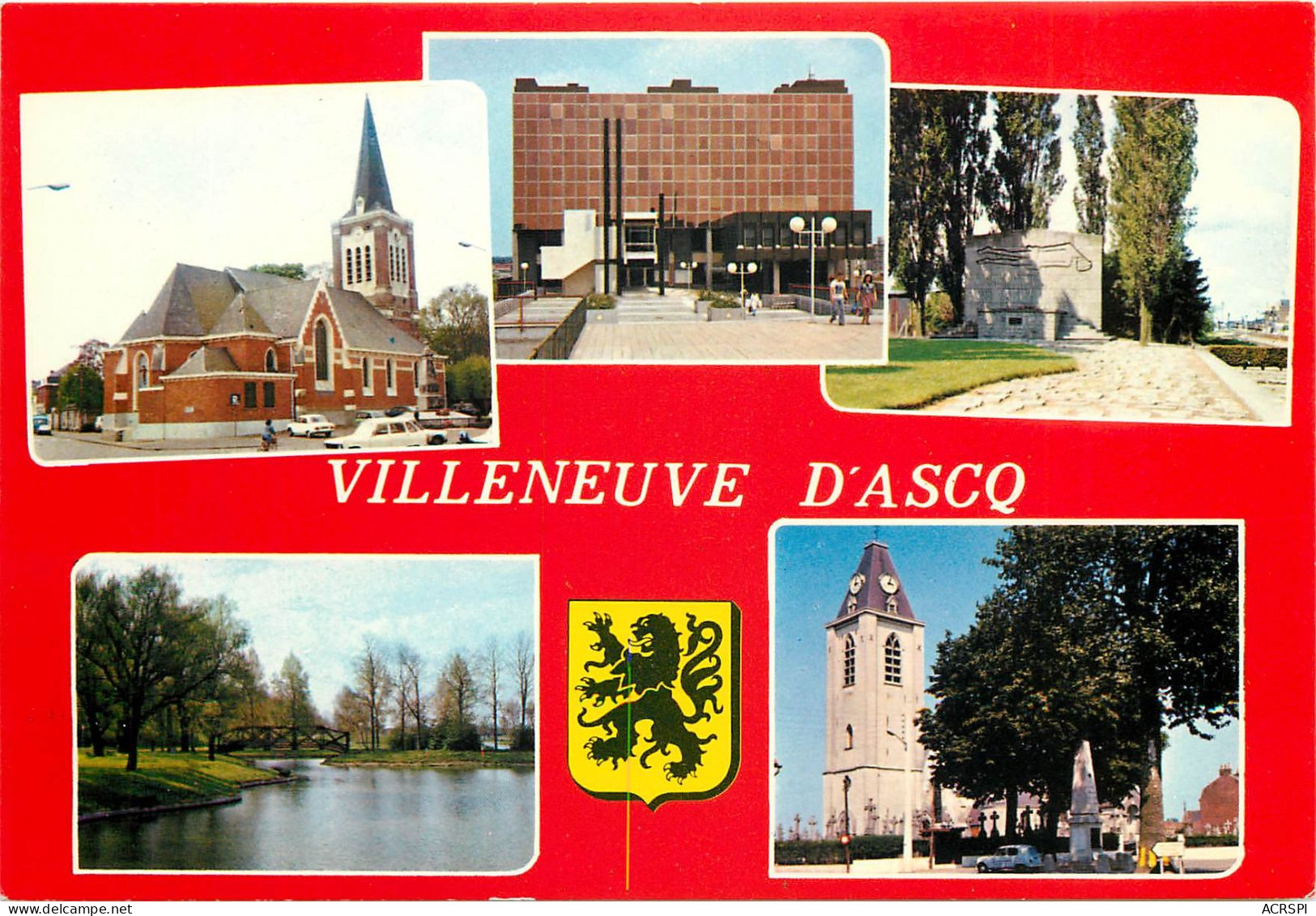 VILLENEUVE D ASCQ   Eglise St Pierre L Hotel De Ville 2726(scan Recto-verso) MC2441 - Villeneuve D'Ascq