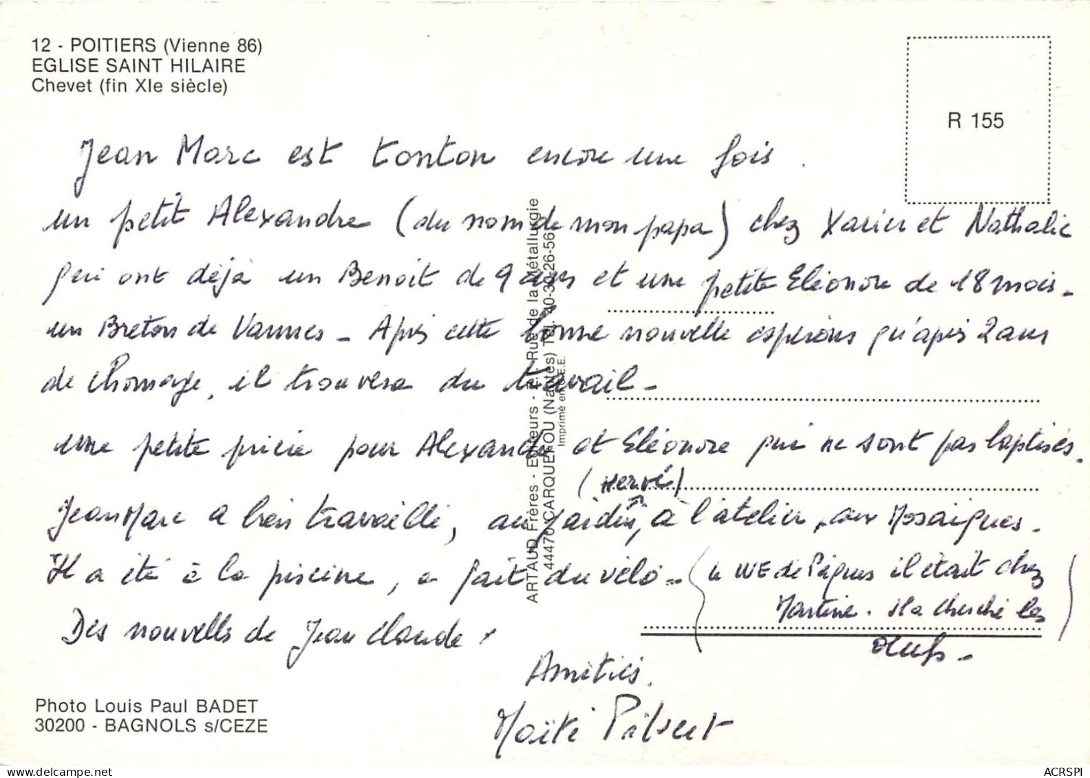 POITIERS Eglise Saint Hilaire Chevet 27(scan Recto-verso) MC2439 - Poitiers